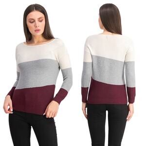 Evolution By Cyrus | Size L Tarley Colorblock Pullover Sweater Long Sleeve Fall